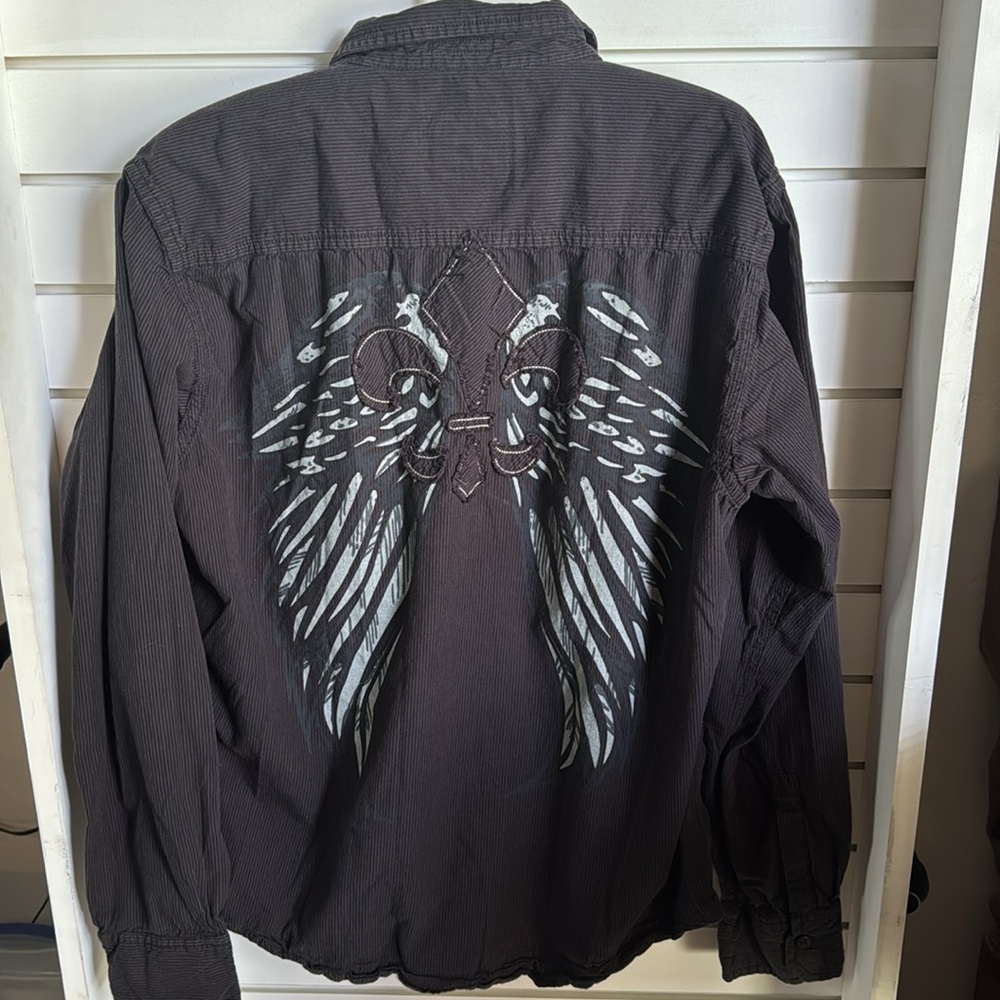 BKE Men's Fleur-de-Lis Button Down Shirt